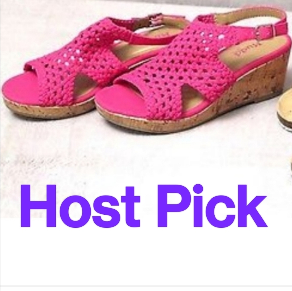 ** Mudd Girls Toy Ger Dark PINK Wedge Dressy Shoes